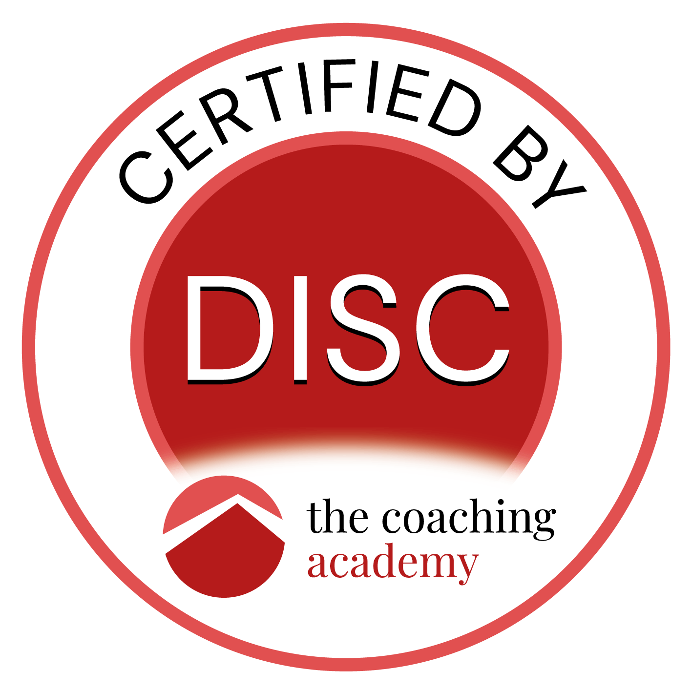 Certified by Disc badge from The Coaching Academy
